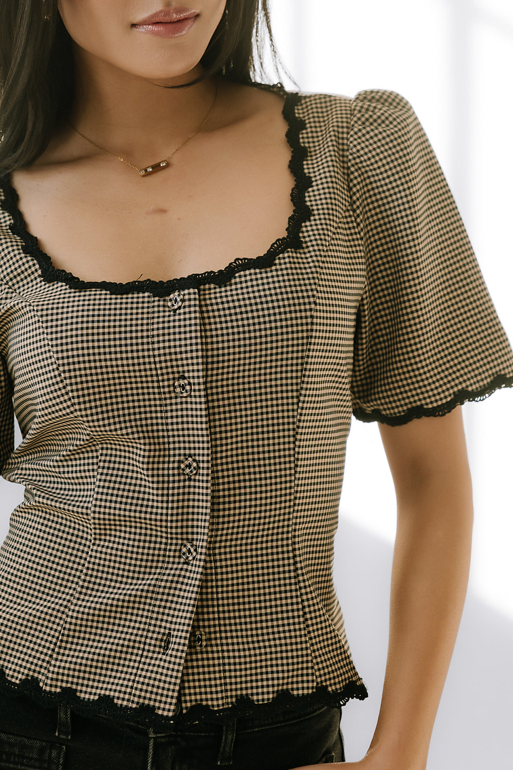 Marrel Gingham Blouse