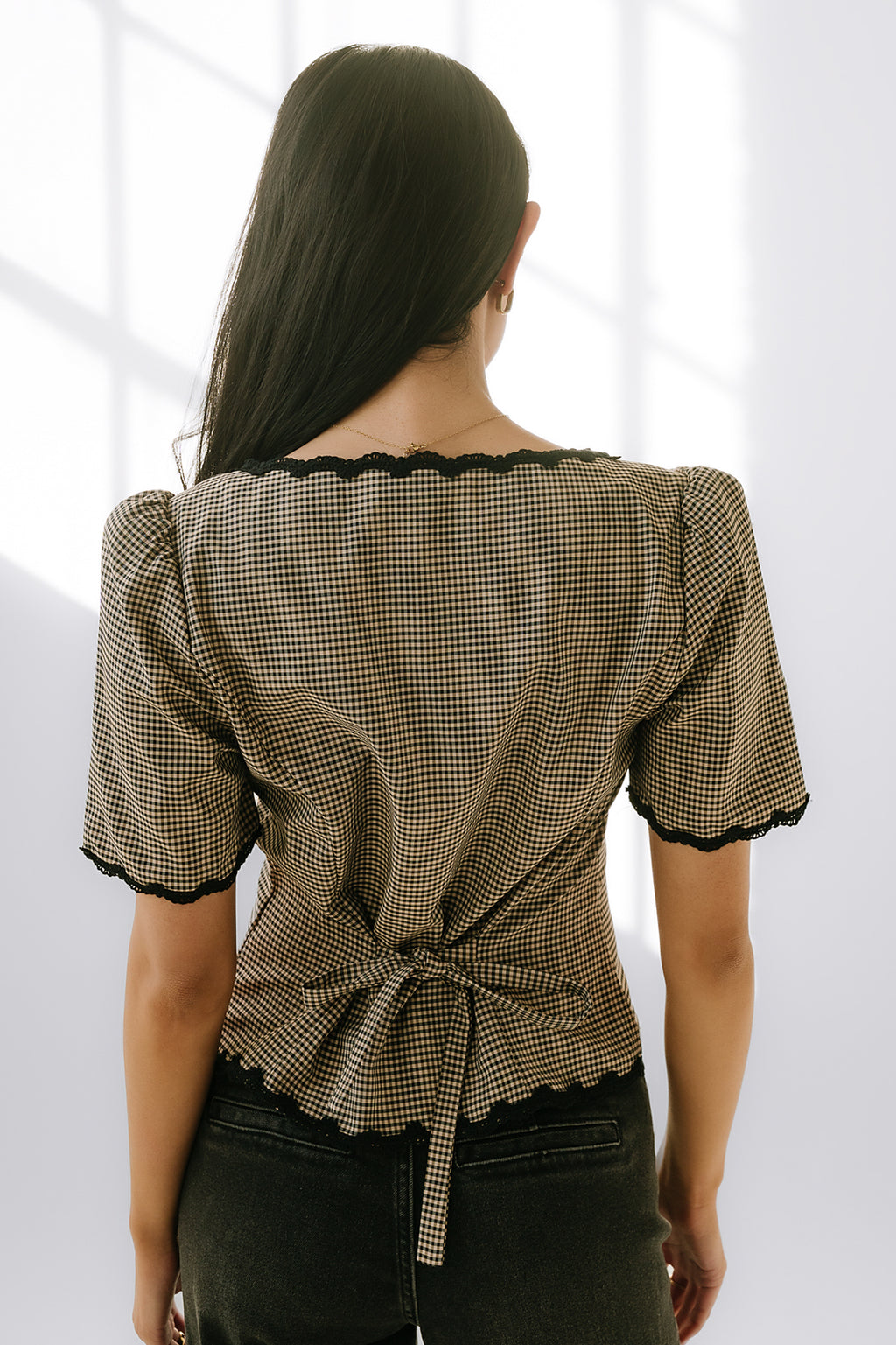 Marrel Gingham Blouse