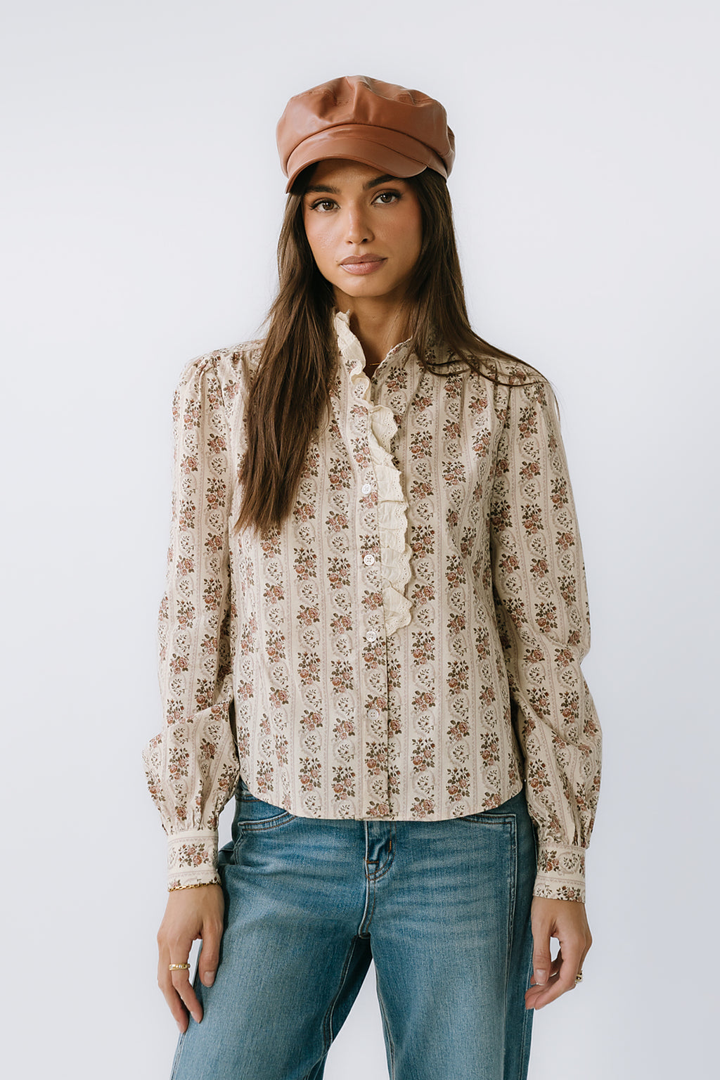 Markel Lace Trim Blouse - FINAL SALE