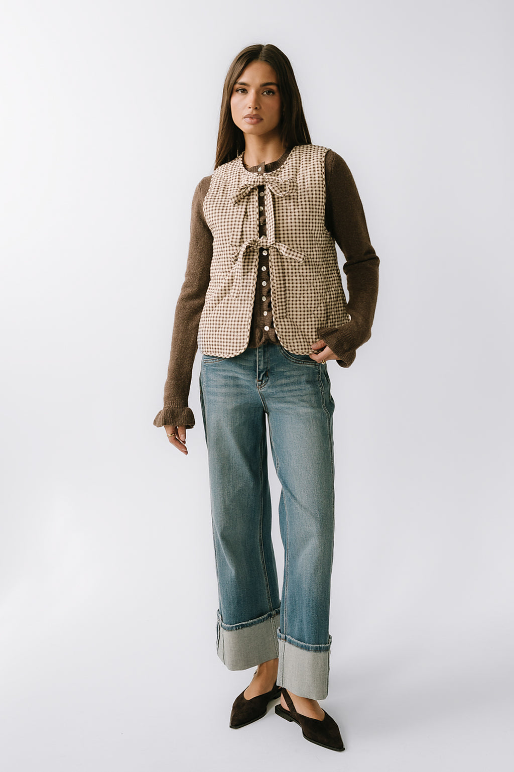 Vanessa Gingham Vest - FINAL SALE