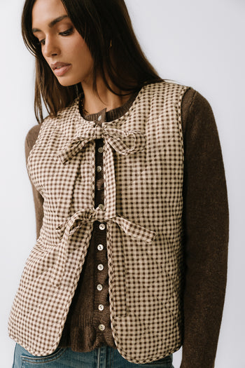 Vanessa Gingham Vest - FINAL SALE