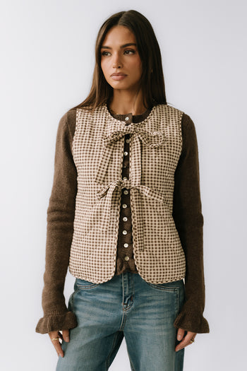 Vanessa Gingham Vest - FINAL SALE