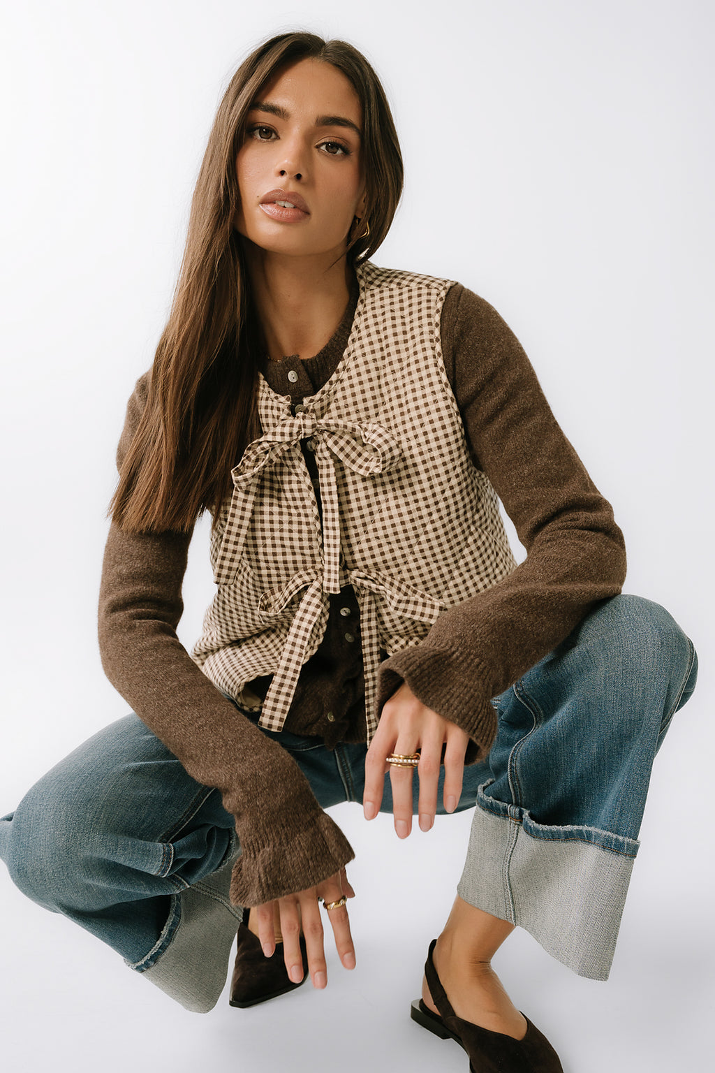Vanessa Gingham Vest - FINAL SALE