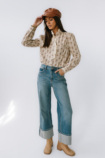 Fenna Cuffed Wide Leg Jeans