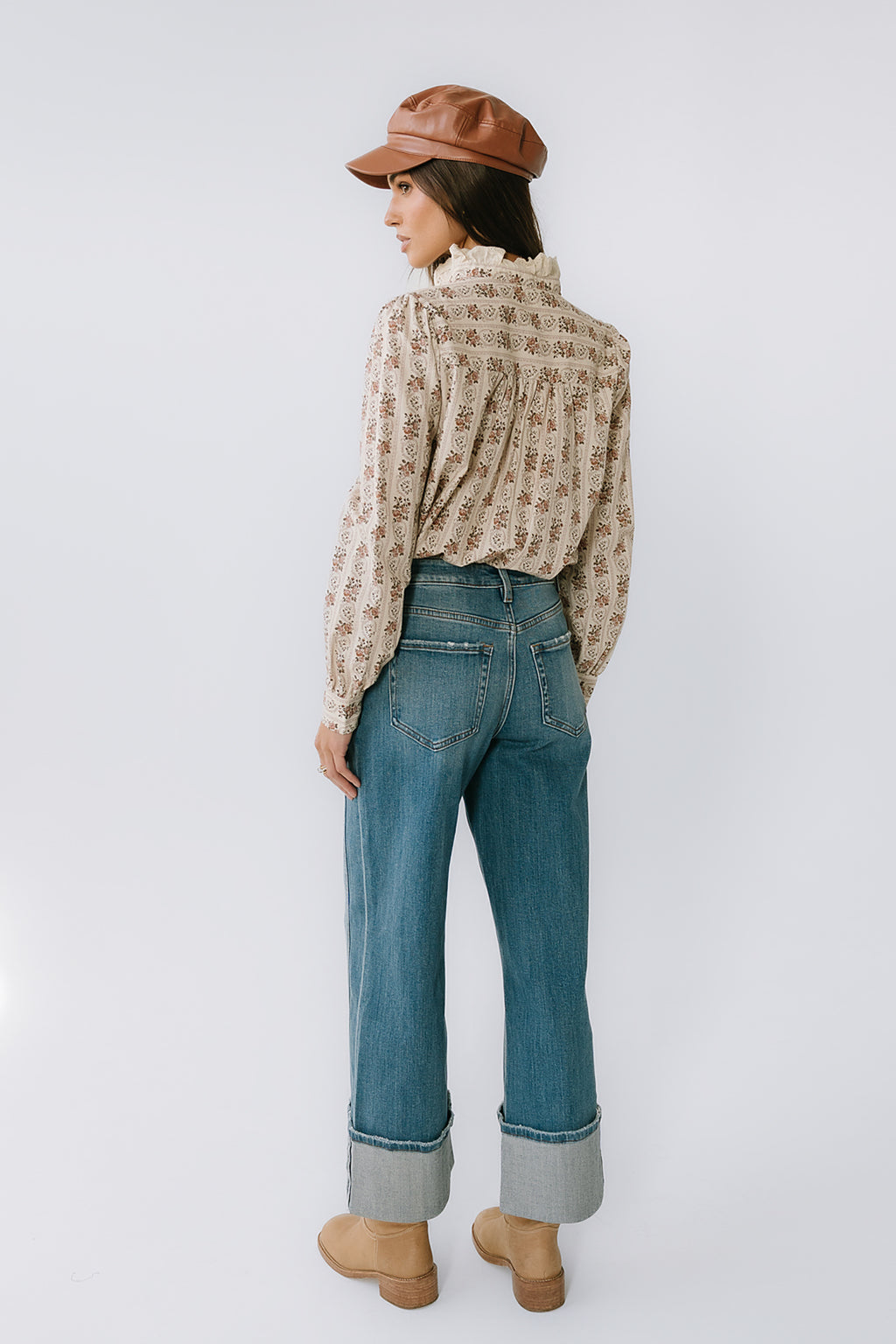 Fenna Cuffed Wide Leg Jeans