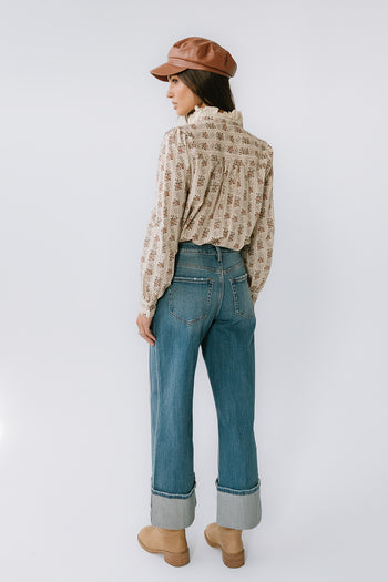Fenna Cuffed Wide Leg Jeans