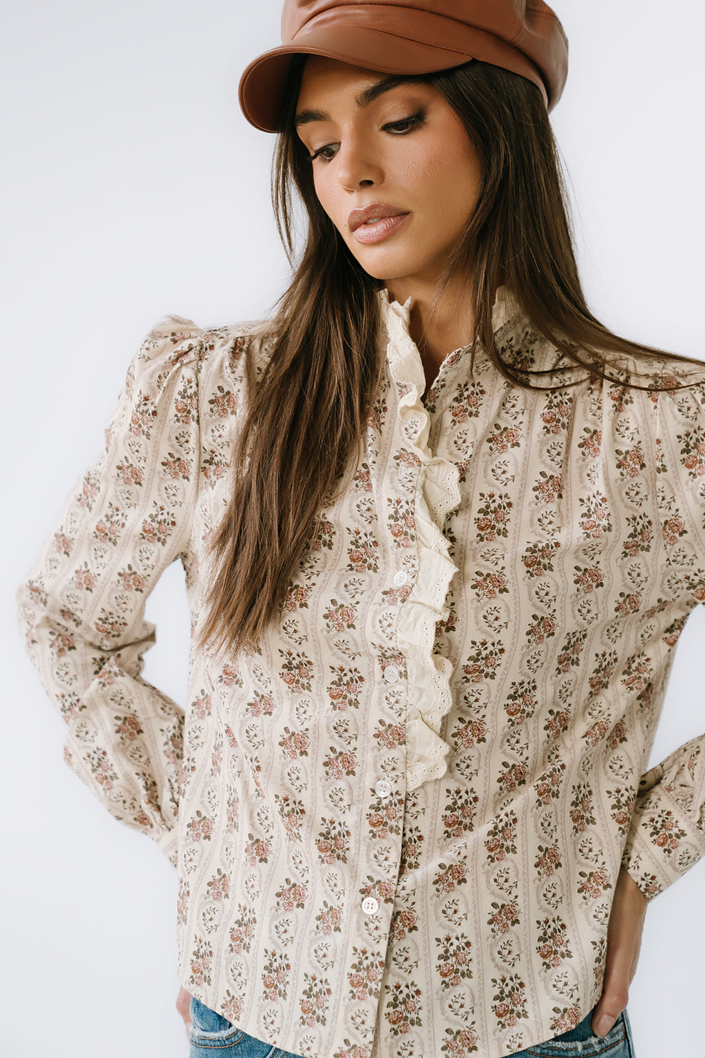 Markel Lace Trim Blouse - FINAL SALE