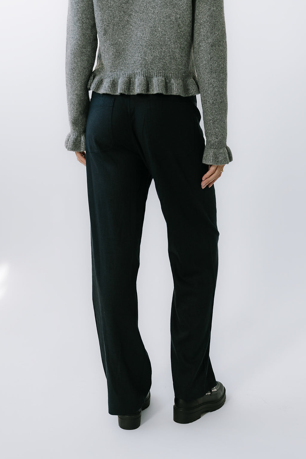 Lander Wide Leg Pants in Navy