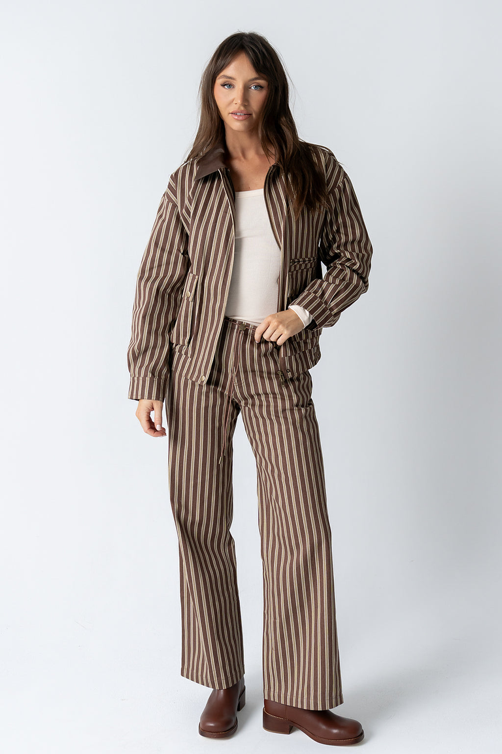 Carla Striped Wide Leg Pants - FINAL SALE
