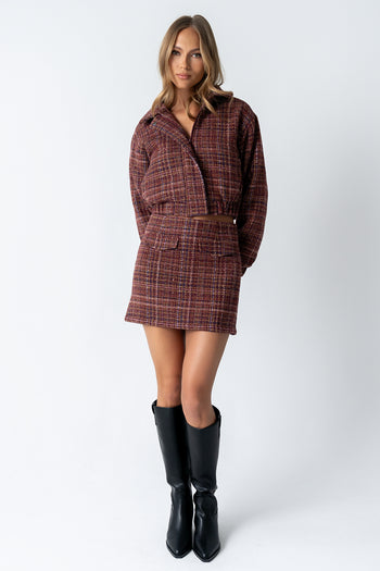 Finley Tweed Jacket in Red