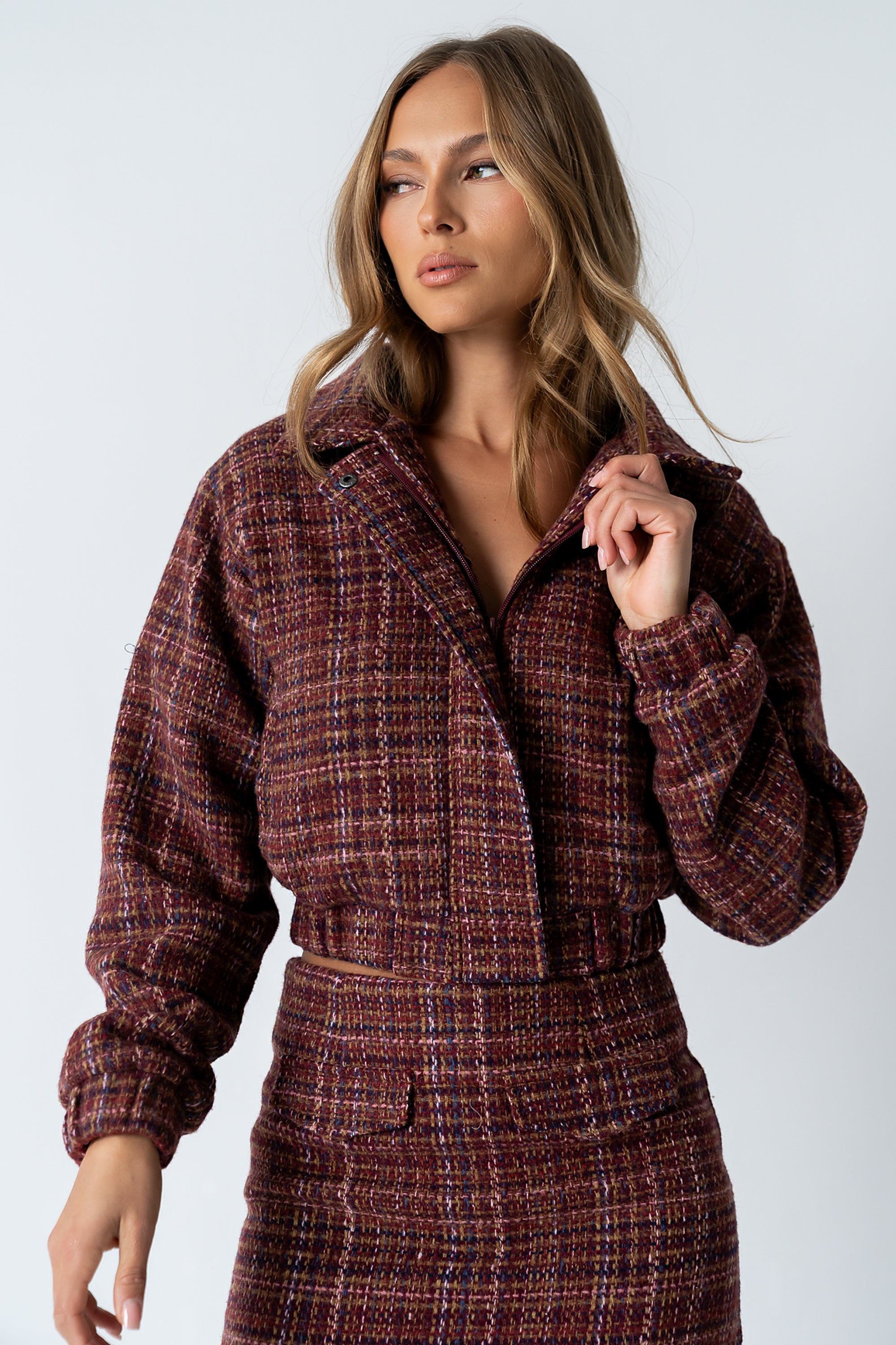Finley Tweed Jacket in Red Finley Tweed Jacket in Red