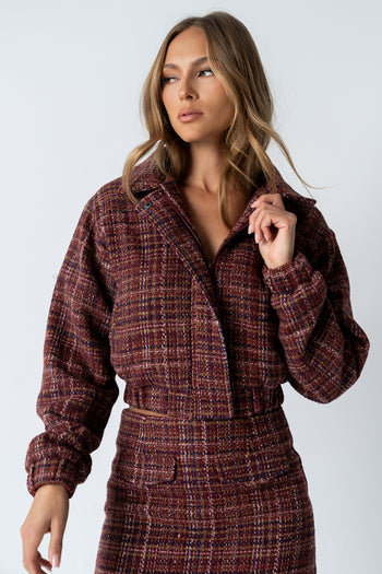 Finley Tweed Jacket in Red