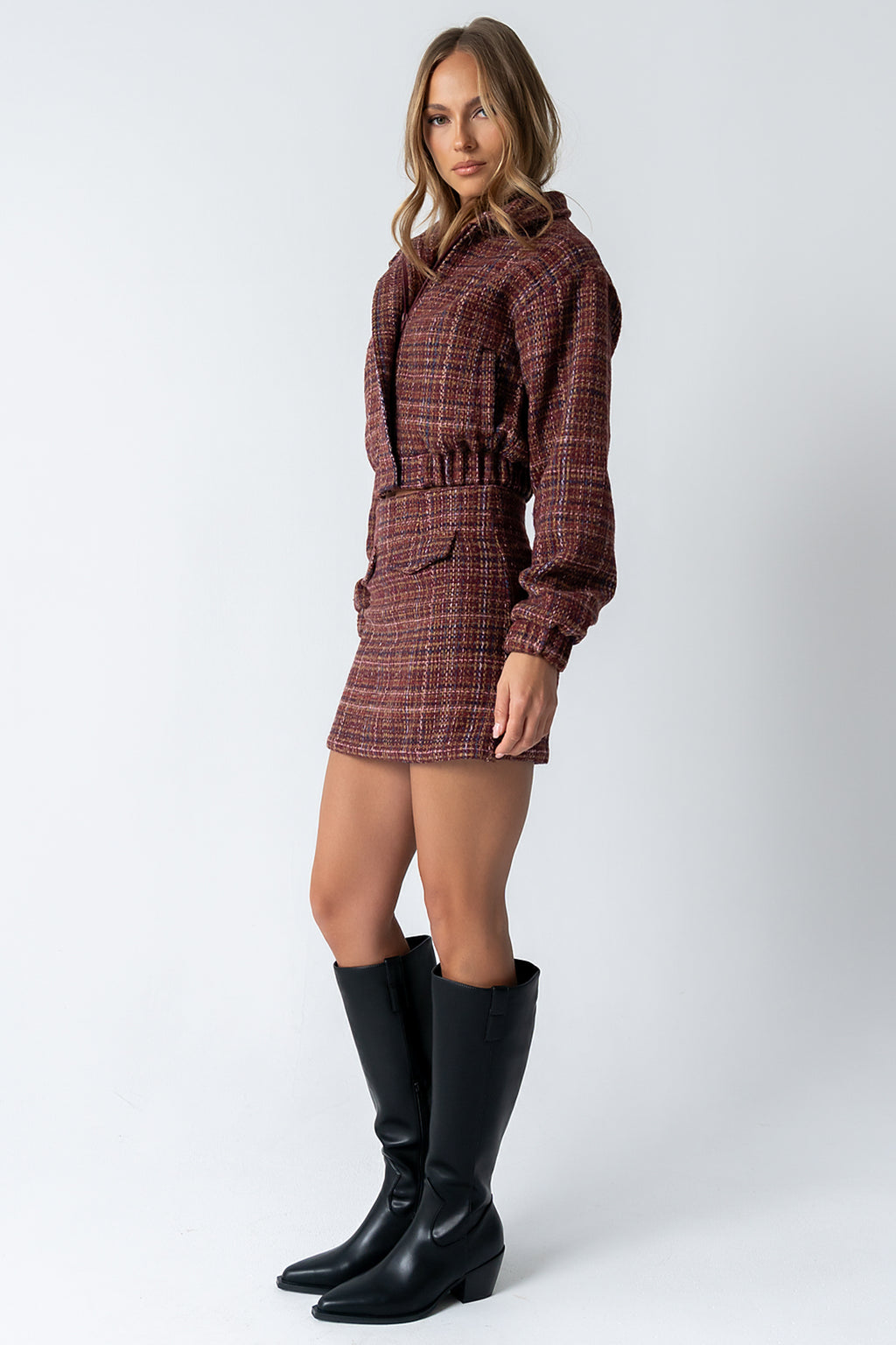 Finley Tweed Jacket in Red