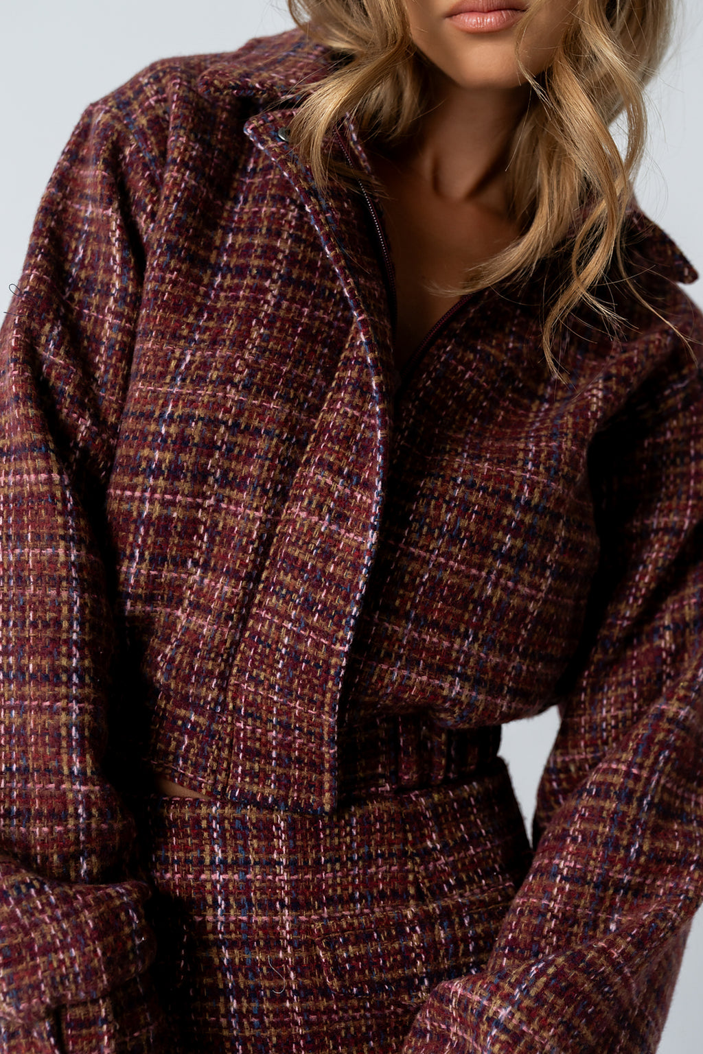 Finley Tweed Jacket in Red