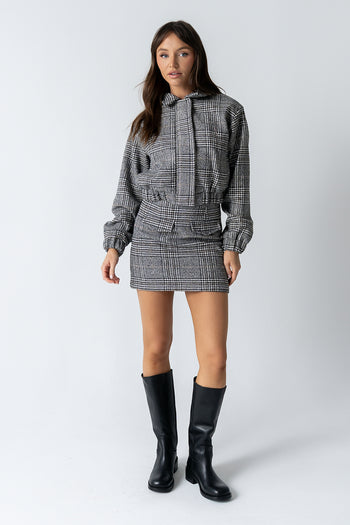 Finley Tweed Mini Skirt in Black
