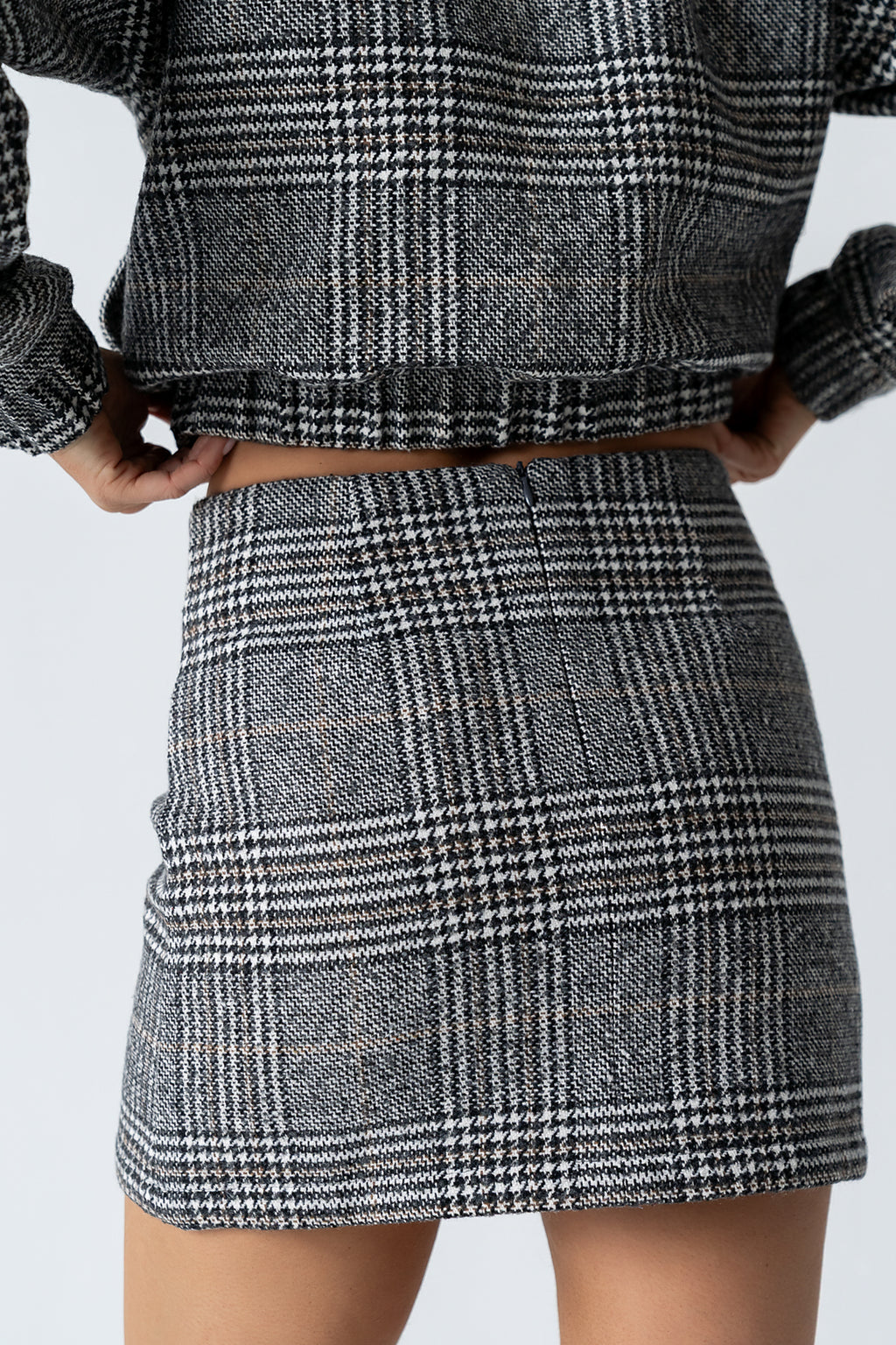 Finley Tweed Mini Skirt in Black