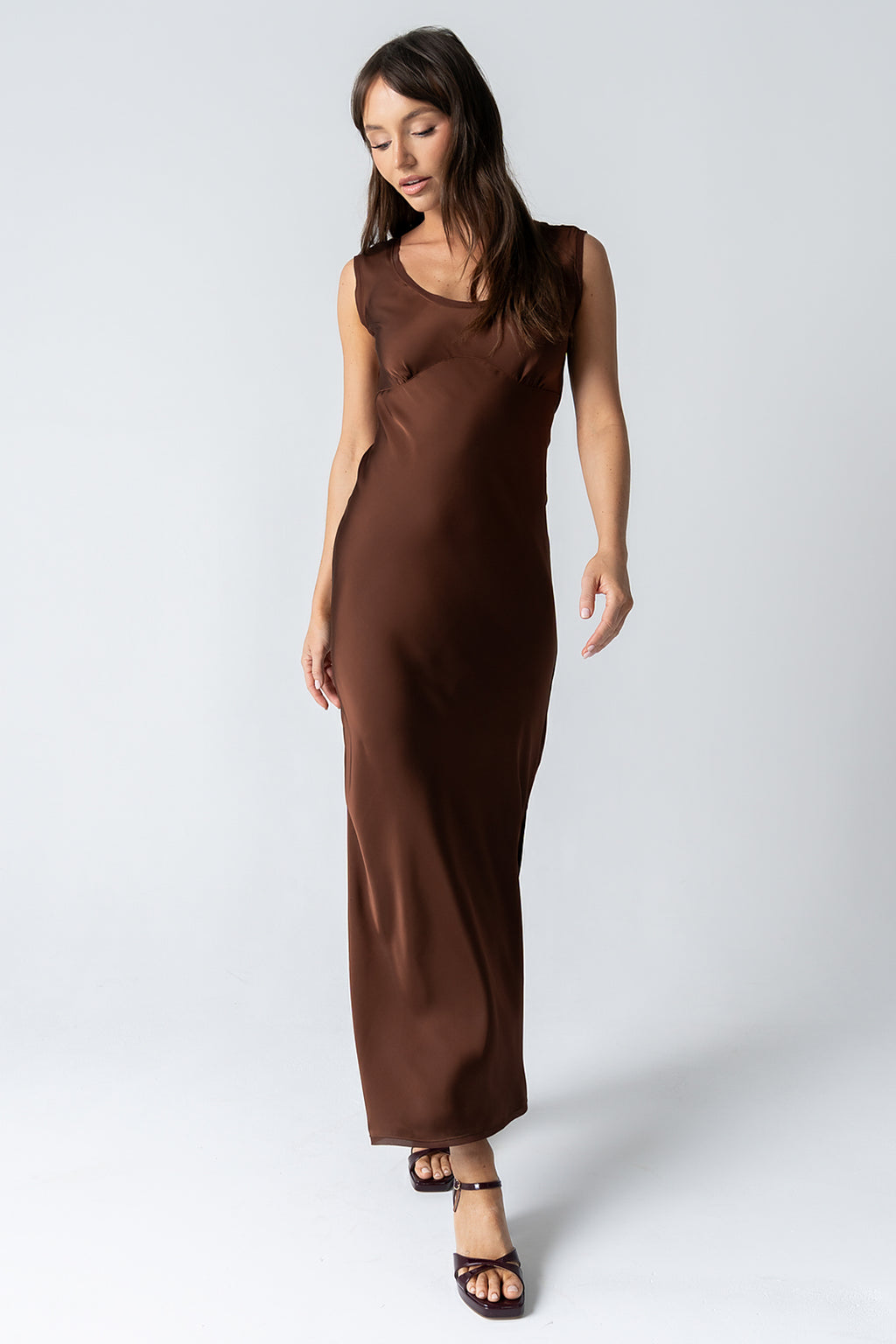 Kesley Maxi Dress in Brown