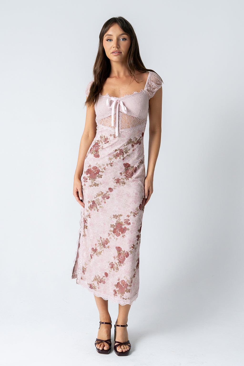 Nancie Floral Mesh Maxi Dress