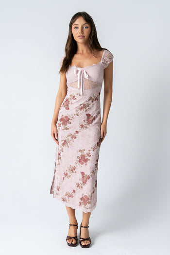 Nancie Floral Mesh Maxi Dress
