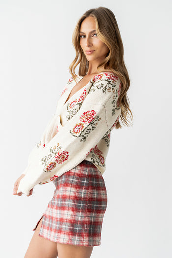 Callie Plaid Mini Skirt in Red - FINAL SALE