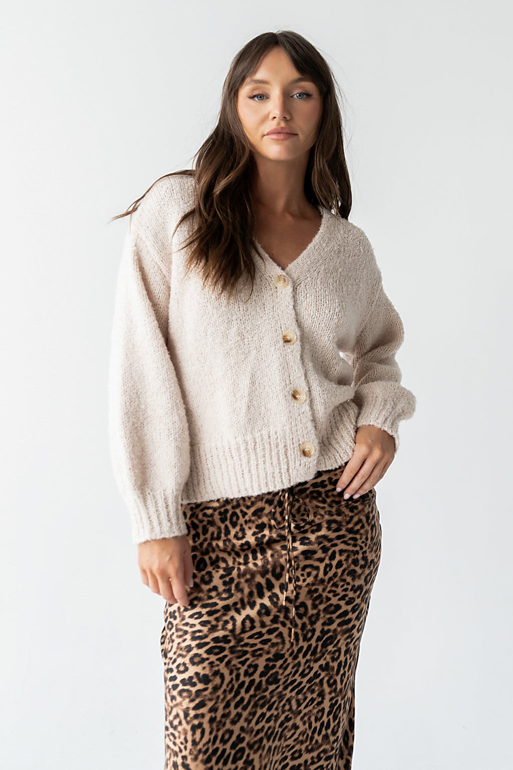 Markie Knit Cardigan in Cream