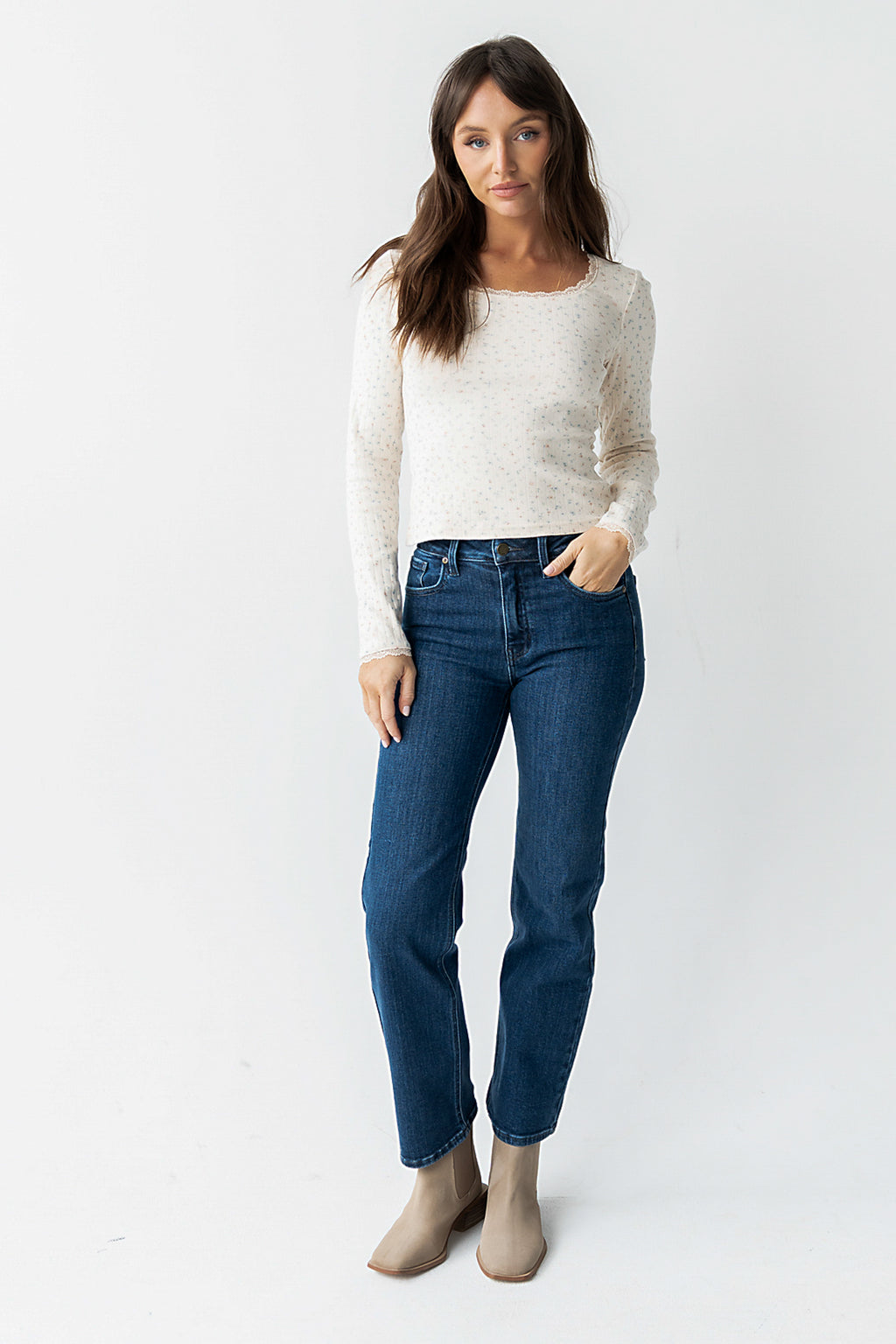 Archie Floral Top in Multi