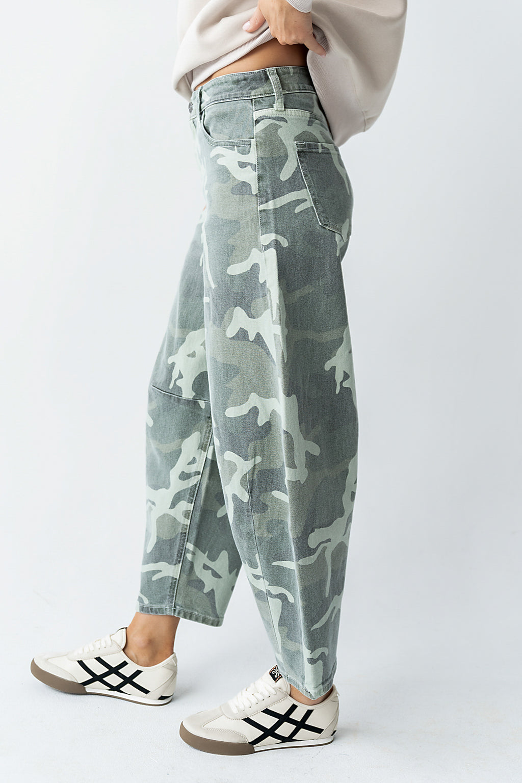 Maddison Camo Barrel Jeans - FINAL SALE