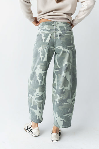 Maddison Camo Barrel Jeans - FINAL SALE