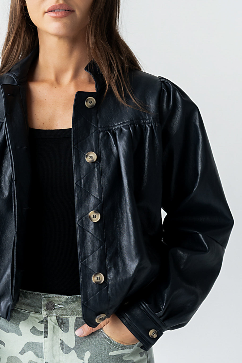 Kiele Vegan Leather Jacket - FINAL SALE