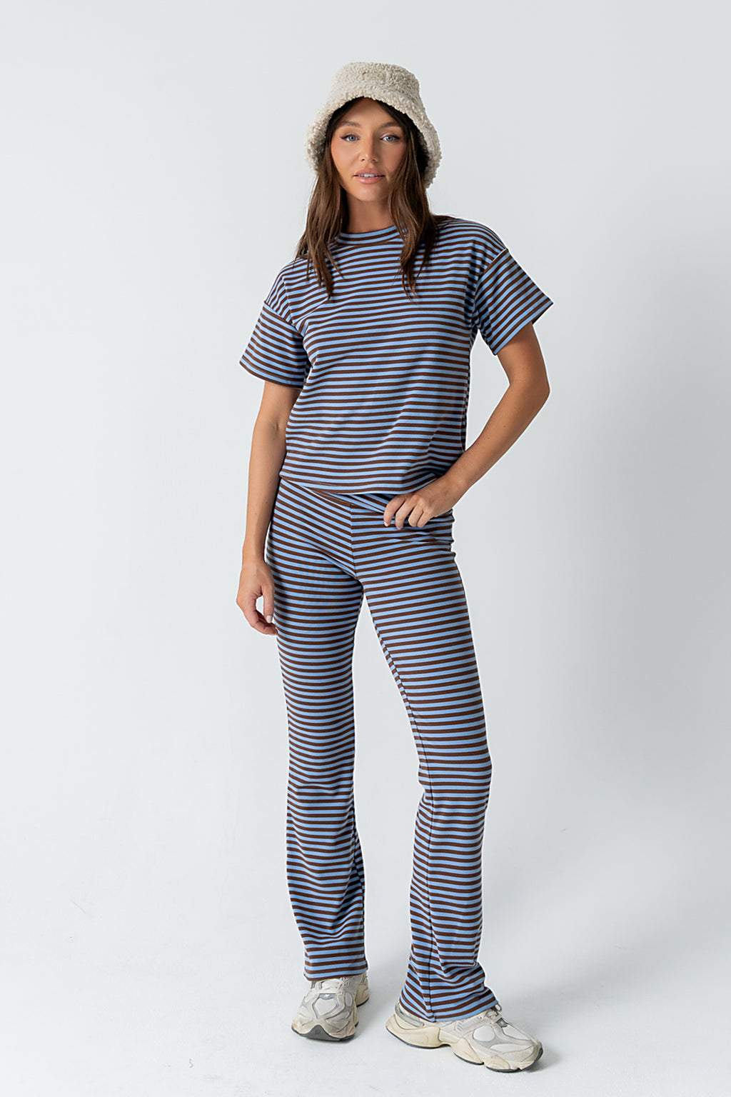 Jannet Striped Pants in Blue