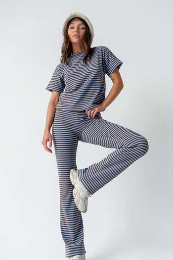 Jannet Striped Pants in Blue
