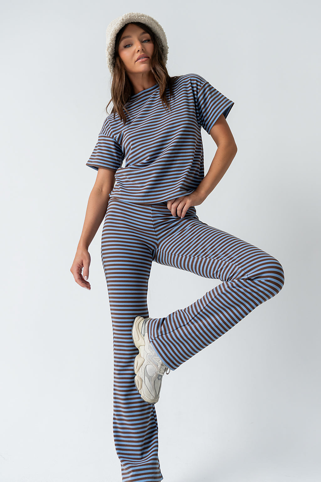 Jannet Striped Top in Blue