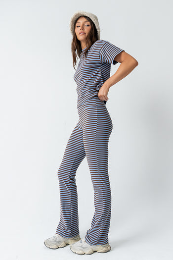 Jannet Striped Pants in Blue