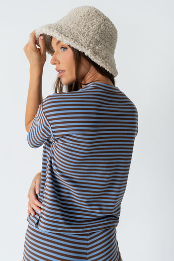 Jannet Striped Top in Blue