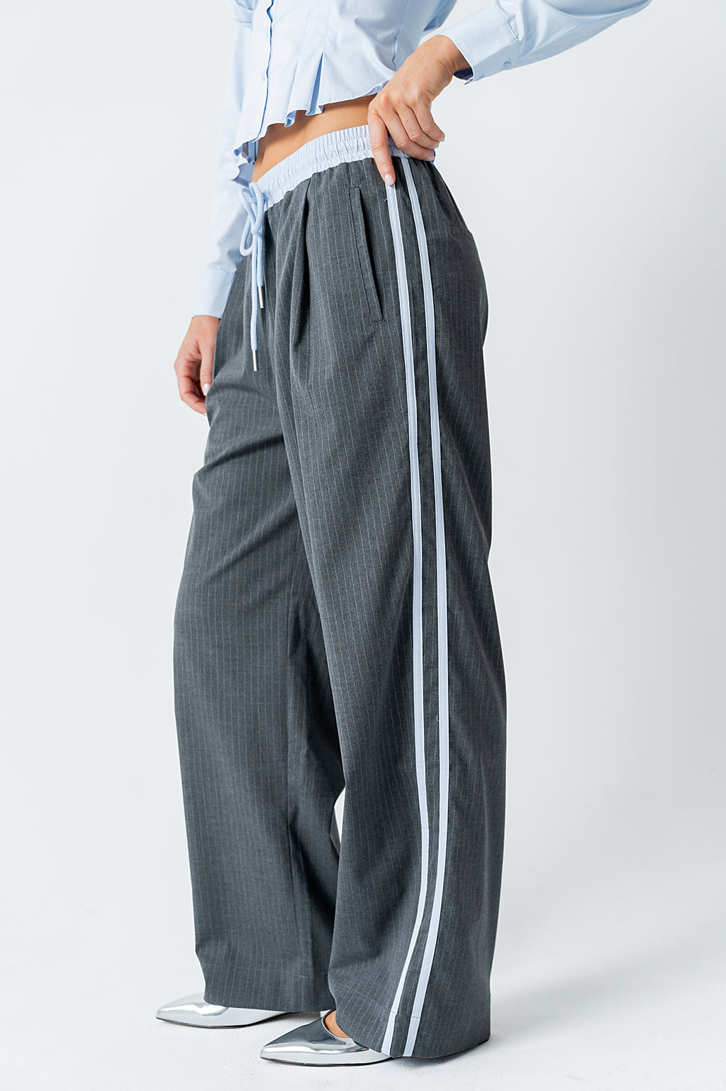Connor Contrast Wide Leg Pants