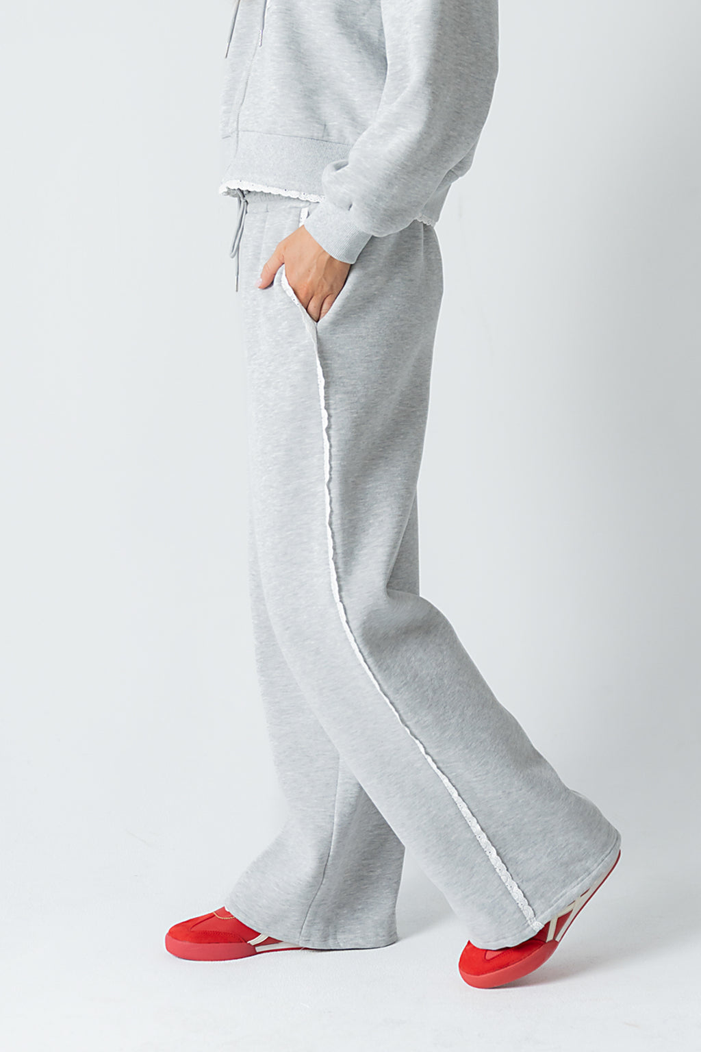 Sydney Lace Trim Sweatpants - FINAL SALE