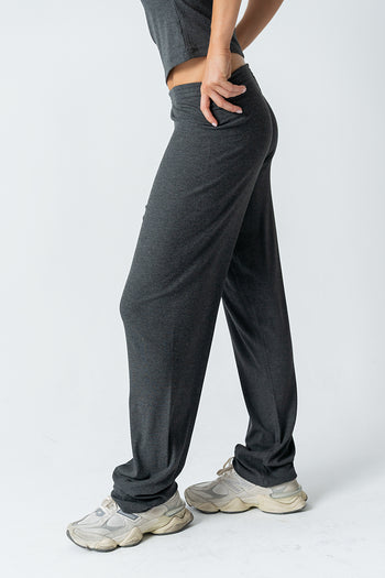 Jordanna Wide Leg Pants in Charcoal