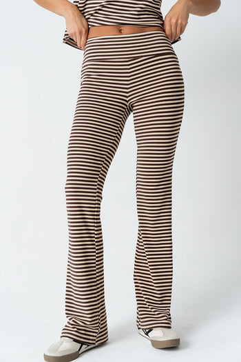 Jannet Striped Pants in Brown - FINAL SALE
