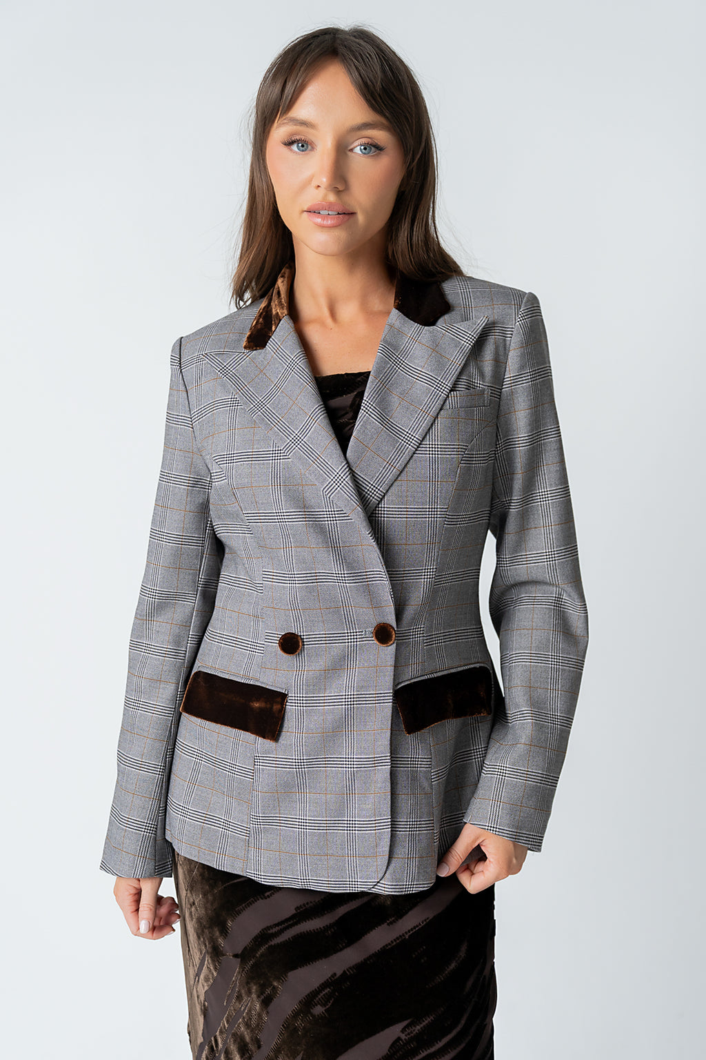 Nona Mixed Media Blazer