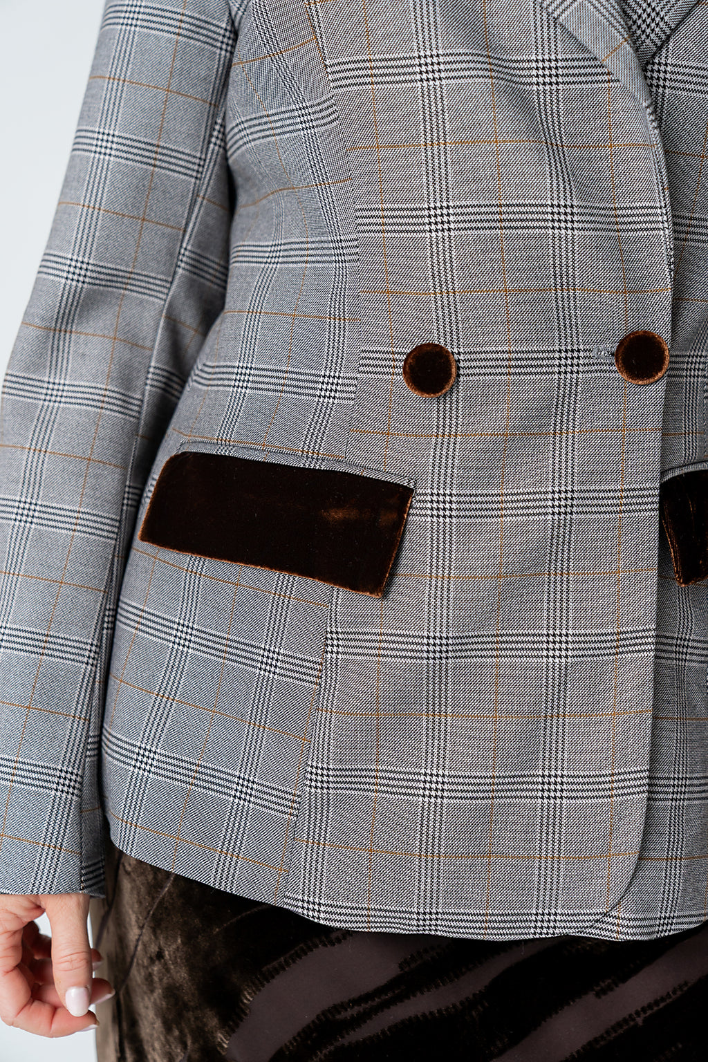 Nona Mixed Media Blazer