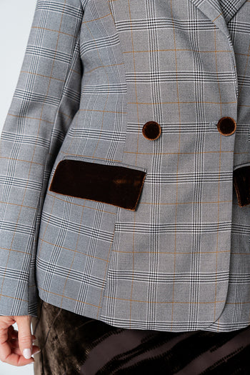 Nona Mixed Media Blazer