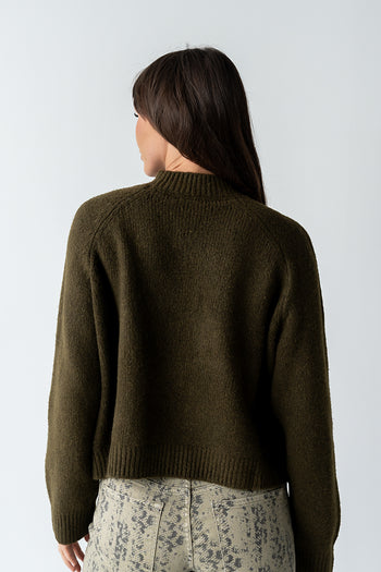 Suzie Graphic Sweater in Olive - FINAL SALE