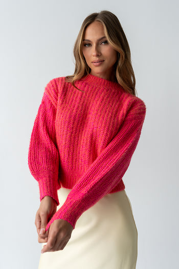 Noel Two Toned Sweater in Pink - FINAL SALE