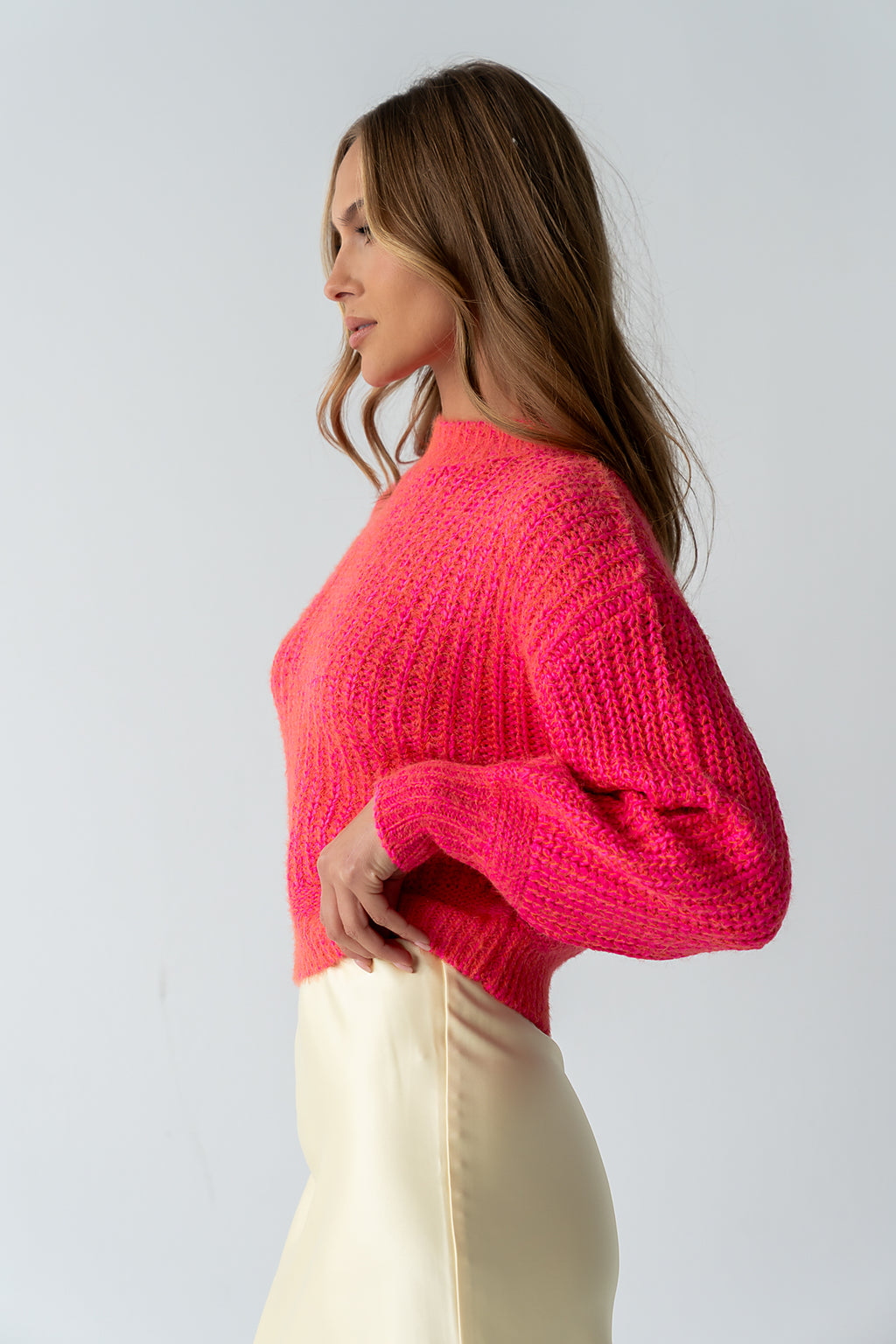 Noel Two Toned Sweater in Pink - FINAL SALE