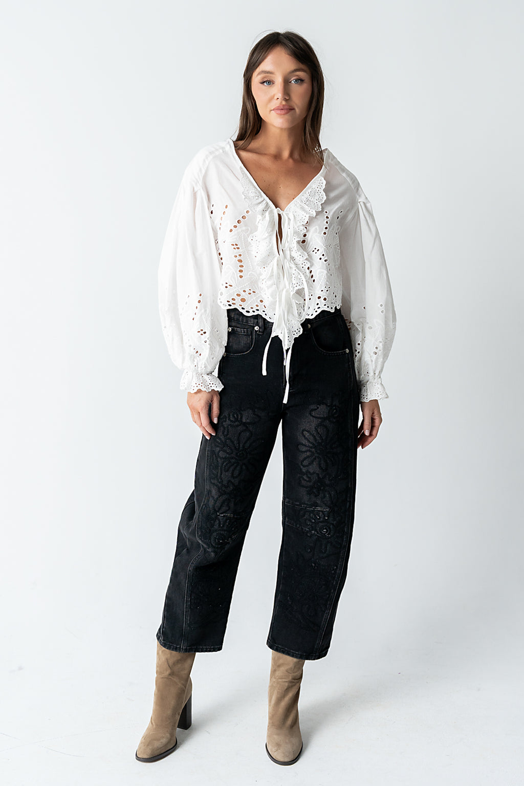 Lettie Embroidered Blouse - FINAL SALE