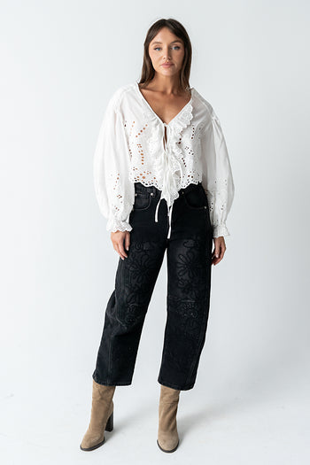 Lettie Embroidered Blouse - FINAL SALE