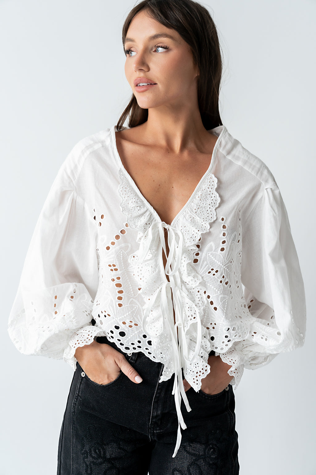 Lettie Embroidered Blouse - FINAL SALE