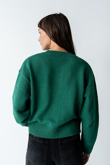 Kasen Knit Cardigan in Green