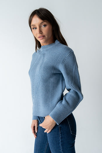 Bostyn Knit Sweater in Blue - FINAL SALE