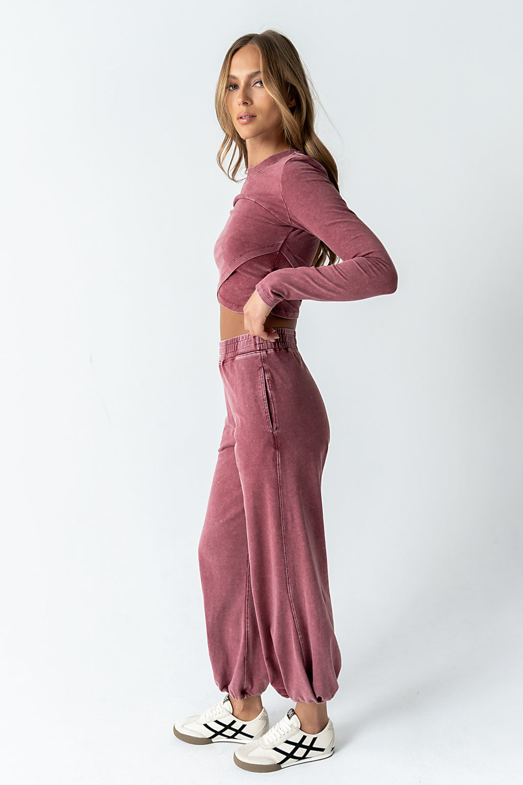 Kassie Joggers in Berry - FINAL SALE